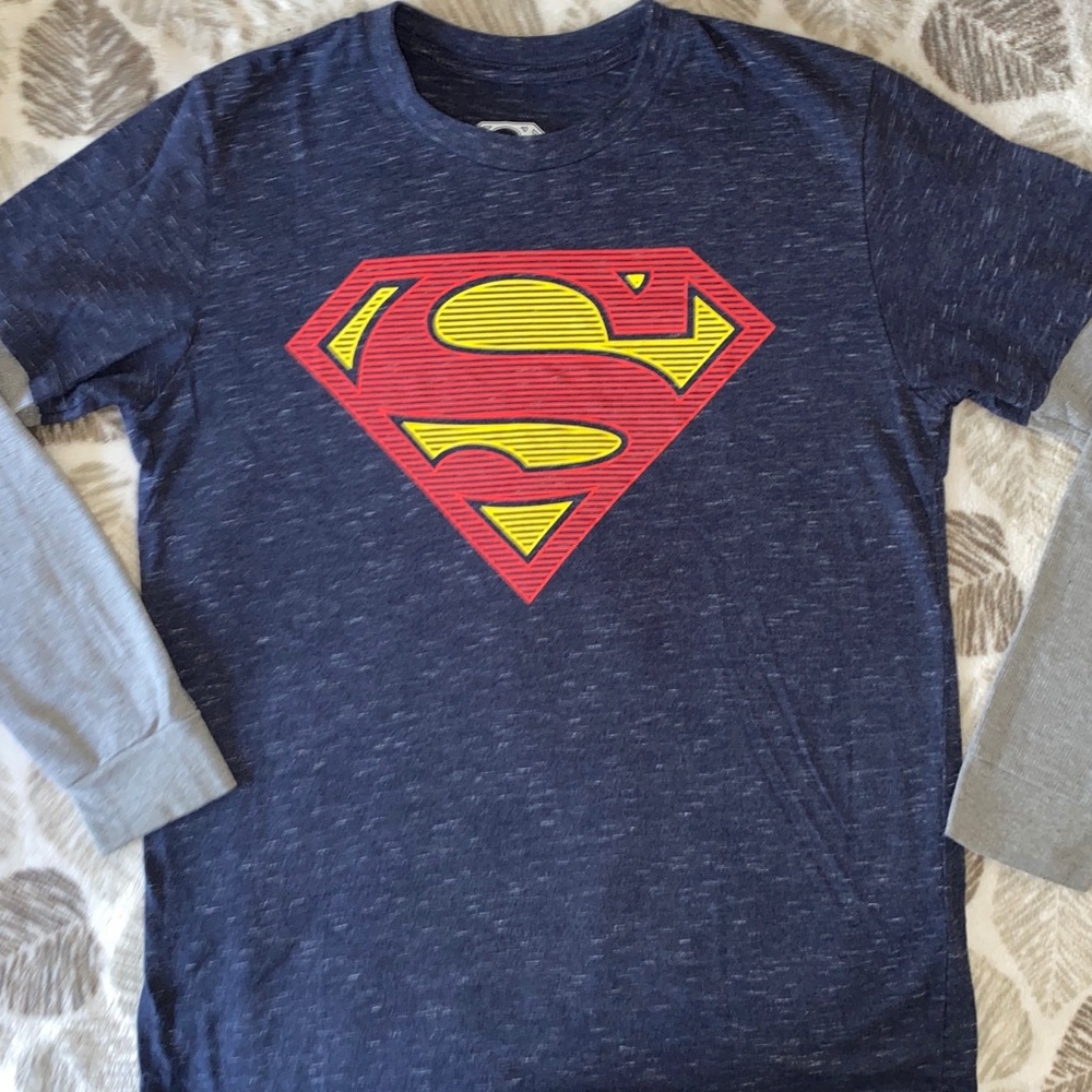 Superman Grey Long Sleeve Shirt